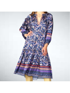 Current Air Boho Paisley Print Midi Dress Size S